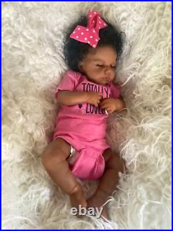 Pinky Reborn Baby Doll Black Girl 20 Inch Realistic Newborn Baby Dolls Realis Pinky Reborn Baby Doll Black Girl 20 Inch Realistic Newborn Baby Dolls Realis