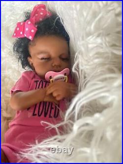 Pinky Reborn Baby Doll Black Girl 20 Inch Realistic Newborn Baby Dolls Realis Pinky Reborn Baby Doll Black Girl 20 Inch Realistic Newborn Baby Dolls Realis