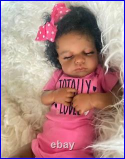 Pinky Reborn Baby Doll Black Girl 20 Inch Realistic Newborn Baby Dolls Realis Pinky Reborn Baby Doll Black Girl 20 Inch Realistic Newborn Baby Dolls Realis