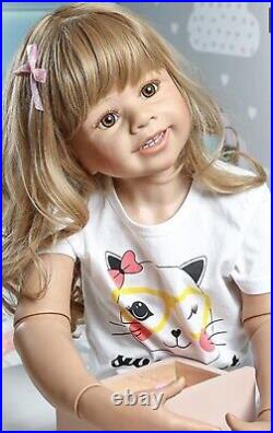 Pinky Reborn Toddler Doll Baby Girl 39H Doris Masterpiece Series Vinyl Silicone