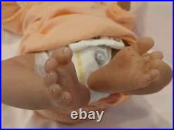 Preemie Baby Vinyl With Cloth Body Realistic Baby 14 3.2 lbs Newborn Sleeping