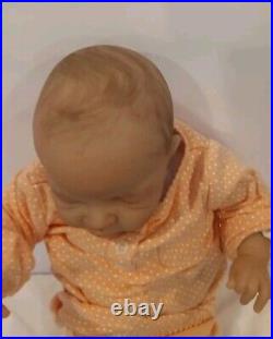 Preemie Baby Vinyl With Cloth Body Realistic Baby 14 3.2 lbs Newborn Sleeping