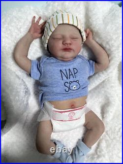 Quinlyn Reborn Baby Doll with Belly Plate Newborn Realistic Boy Girl Handmade Toy