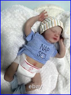 Quinlyn Reborn Baby Doll with Belly Plate Newborn Realistic Boy Girl Handmade Toy