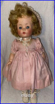 RARE1954 MADAME ALEXANDER BONNIE BABY 16 VINYL DOLL WithSLEEP EYES & ROOTED HAIR