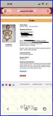 RARE Reborn Baby Girl Lucrecia by Natali Blick Long SOLE Doll