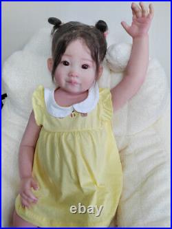 REAL Looking Toddler Reborn Baby Dolls Hand-rooted Mohair Lifelike Handmade Girl