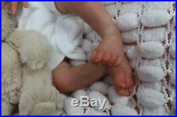 REBORN BABY BOY BLUE EYED DOLL PREEMIE 16 PREMATURE ARTIST OF 9yrs SUNBEAMBIES