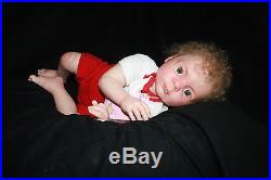 Reborn Baby Boy Jake Doll Vinyl Real Live Hand Painted Weighted Rooted Mohair