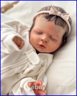 REBORN BABY DOLL Luisa by Olga Auyer Newborn Rooted Hair COA Artist Made