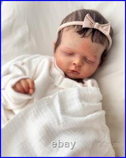 REBORN BABY DOLL Luisa by Olga Auyer Newborn Rooted Hair COA Artist Made