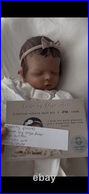 REBORN BABY DOLL Luisa by Olga Auyer Newborn Rooted Hair COA Artist Made