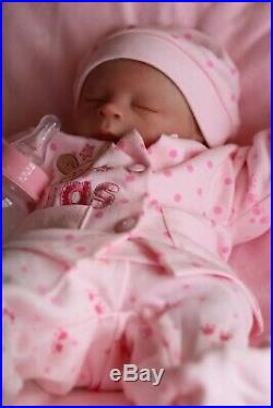 REBORN BABY DOLL PREEMIE 15 PREMATURE FAITH BONEHAM, ARTIST OF 9yrs MARIE GHSP