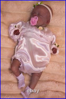 REBORN Baby Doll ASLEEP FAKE baby Vinyl Child Lifelike Doll Realistic A. Mari