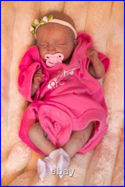 REBORN Baby Doll ASLEEP FAKE baby Vinyl Child Lifelike Doll Realistic A. Mari