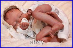 REBORN Baby Doll ASLEEP FAKE baby Vinyl Child Lifelike Doll Realistic Marcela
