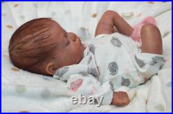 REBORN Baby Doll ASLEEP FAKE baby Vinyl Child Lifelike Doll Realistic Marcela