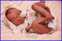 REBORN Baby Doll ASLEEP FAKE baby Vinyl Child Lifelike Doll Realistic Marcela