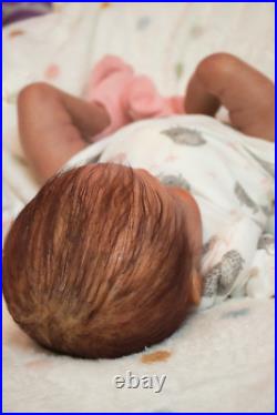 REBORN Baby Doll ASLEEP FAKE baby Vinyl Child Lifelike Doll Realistic Marcela