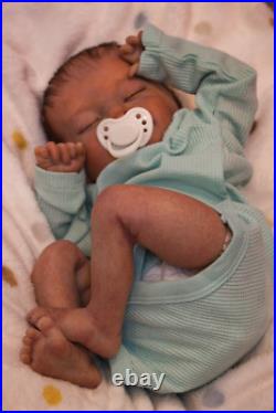 REBORN Baby Doll ASLEEP FAKE baby Vinyl Child Lifelike Doll Realistic Marcela