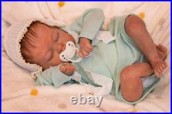 REBORN Baby Doll ASLEEP FAKE baby Vinyl Child Lifelike Doll Realistic Marcela