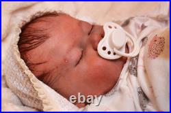 REBORN Baby Doll ASLEEP FAKE baby Vinyl Child Lifelike Doll Realistic Marcela