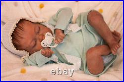 REBORN Baby Doll ASLEEP FAKE baby Vinyl Child Lifelike Doll Realistic Marcela