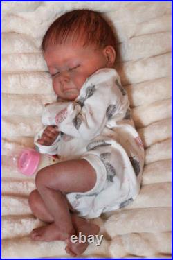 REBORN Baby Doll ASLEEP FAKE baby Vinyl Child Lifelike Doll Realistic Marcela