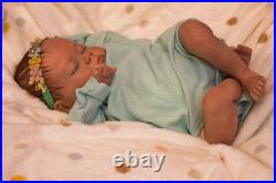 REBORN Baby Doll ASLEEP FAKE baby Vinyl Child Lifelike Doll Realistic Marcela