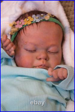 REBORN Baby Doll ASLEEP FAKE baby Vinyl Child Lifelike Doll Realistic Marcela