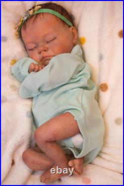 REBORN Baby Doll ASLEEP FAKE baby Vinyl Child Lifelike Doll Realistic Marcela