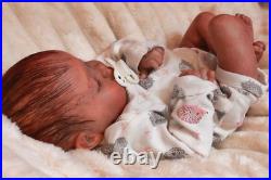 REBORN Baby Doll ASLEEP FAKE baby Vinyl Child Lifelike Doll Realistic Marcela