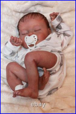 REBORN Baby Doll ASLEEP FAKE baby Vinyl Child Lifelike Doll Realistic Marcela