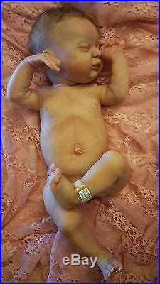 REBORN Baby girl doll'Americus'/Laura Lee Eagles/full vinyl, cloth body inside