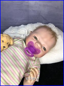 REBORN PREEMIE Baby Brian Doll FULL BODY Silicone Vinyl w /Magnetic PACI