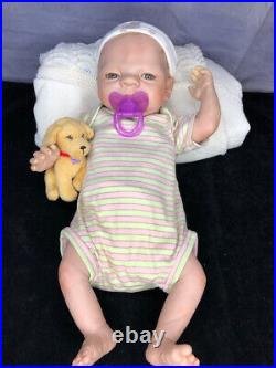 REBORN PREEMIE Baby Brian Doll FULL BODY Silicone Vinyl w /Magnetic PACI