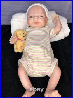 REBORN PREEMIE Baby Brian Doll FULL BODY Silicone Vinyl w /Magnetic PACI