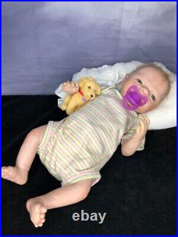 REBORN PREEMIE Baby Brian Doll FULL BODY Silicone Vinyl w /Magnetic PACI