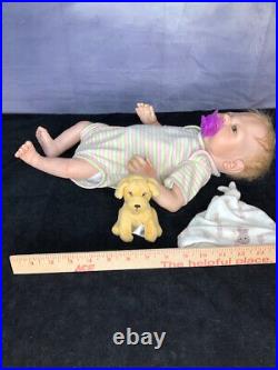 REBORN PREEMIE Baby Brian Doll FULL BODY Silicone Vinyl w /Magnetic PACI