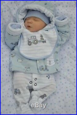 REBORN lifelike baby boy doll Darren Asleep Sleeping Realborn Bountiful Baby