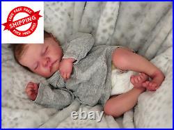 RXDOLL 19 Inch Lifelike Reborn Sleeping Baby Dolls Realistic Newborn Baby Dolls