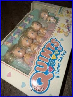 Rare Tyco Quints 5 Tiny Baby Dolls 1980-1990s
