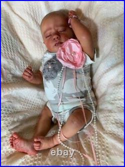 Realborn Ashley Preemie Baby girl Reborn Doll Bi-Racial Ethnic Anatomical Belly