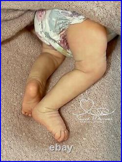 Realborn Felicity asleep by Bountiful Baby, OOAK, Lifelike, Realistic Baby Doll