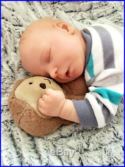 Realborn Reborn Baby Doll Darren asleep Preemie Bountiful Baby Free Ship