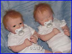 Realborn Red Haired Twins, Pearl Awake and Asleep, COAs