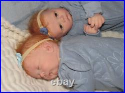 Realborn Red Haired Twins, Pearl Awake and Asleep, COAs