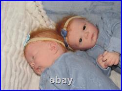 Realborn Red Haired Twins, Pearl Awake and Asleep, COAs