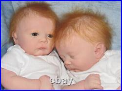 Realborn Red Haired Twins, Pearl Awake and Asleep, COAs