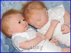 Realborn Red Haired Twins, Pearl Awake and Asleep, COAs